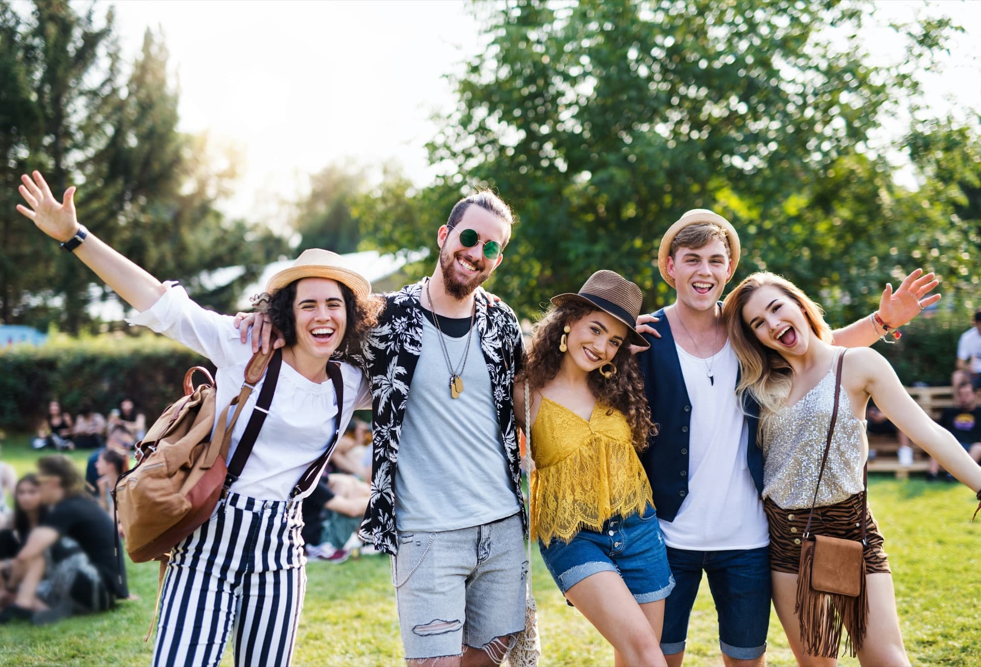 Group of friends enjoying time together outdoors